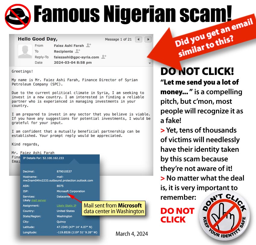 Nigerian scam 